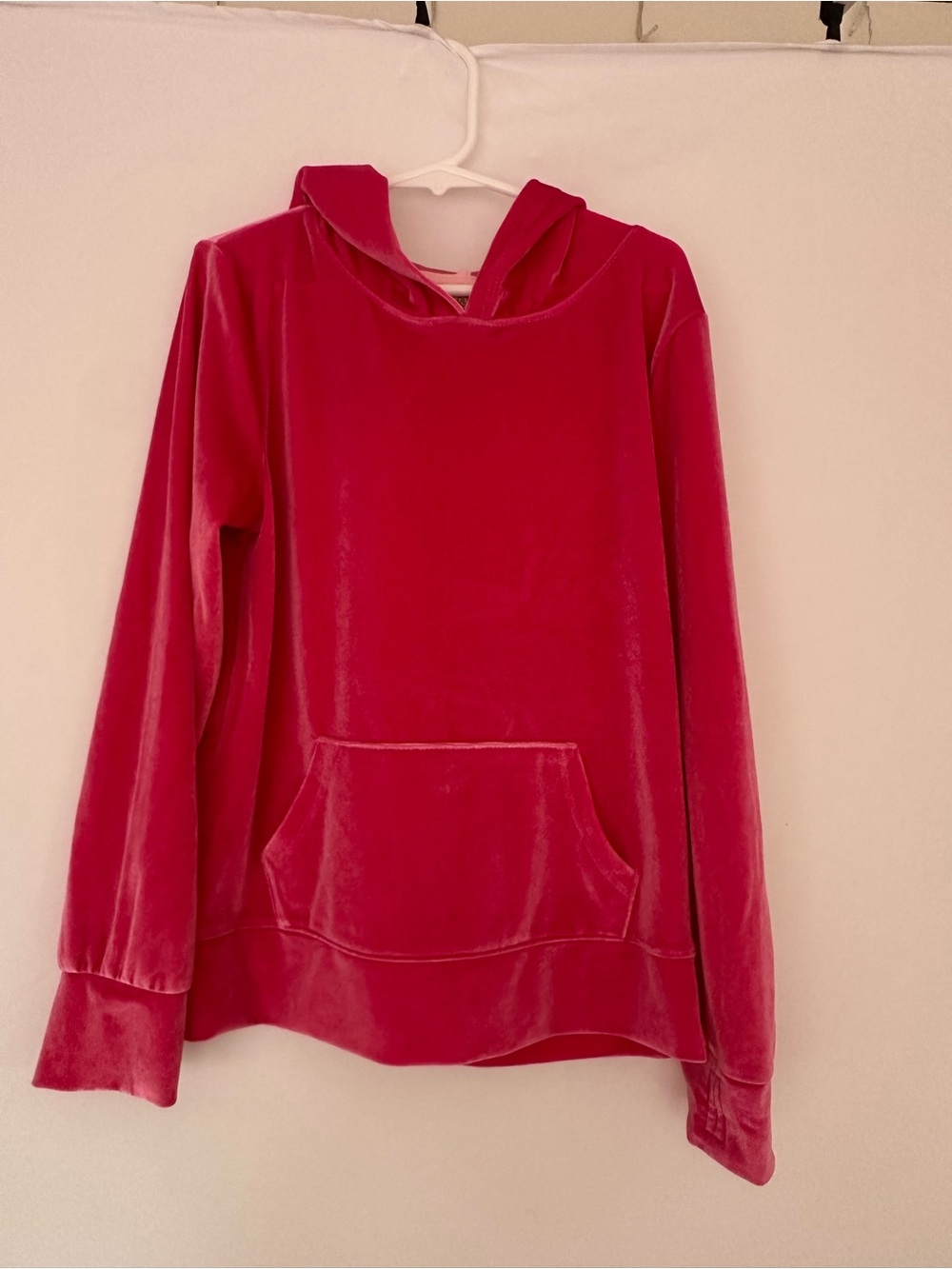 Cynthia Rowley Girls Velvet Hoodie Set - Hot Pink